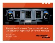 Formal Verification of Synchronous Models: An Industrial Application ...
