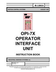 OPI-7X OPERATOR INTERFACE UNIT - Industrial Indexing Systems