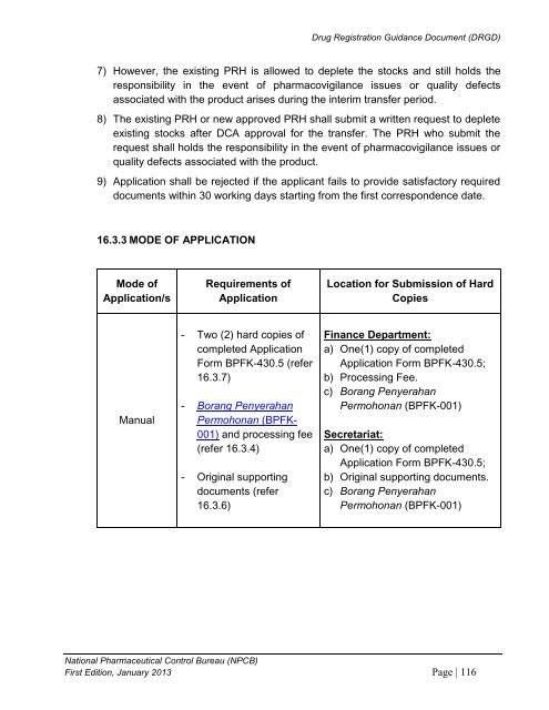 DRUG REGISTRATION GUIDANCE DOCUMENT (DRGD) - BPFK