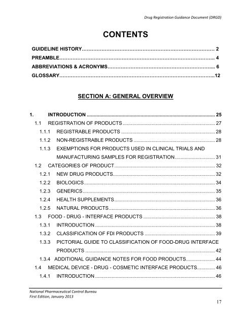 DRUG REGISTRATION GUIDANCE DOCUMENT (DRGD) - BPFK