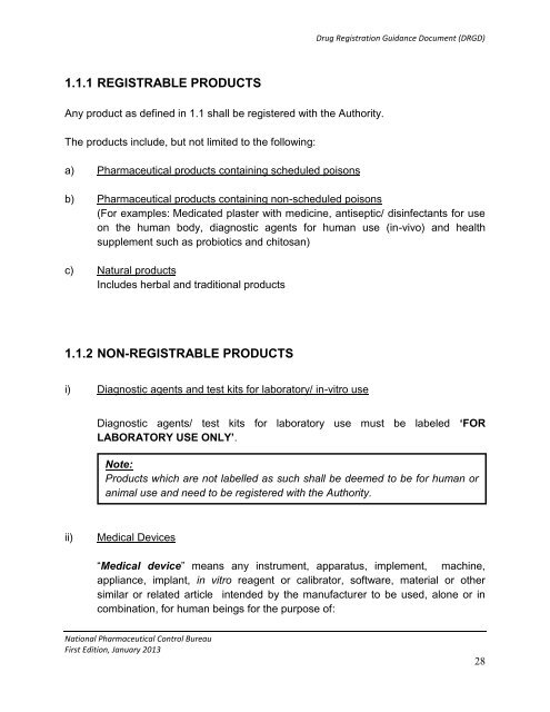 DRUG REGISTRATION GUIDANCE DOCUMENT (DRGD) - BPFK