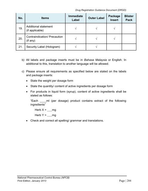 DRUG REGISTRATION GUIDANCE DOCUMENT (DRGD) - BPFK