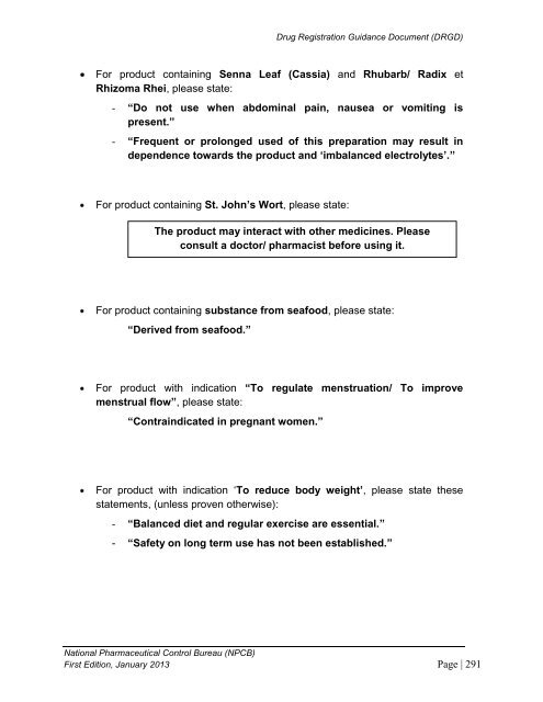 DRUG REGISTRATION GUIDANCE DOCUMENT (DRGD) - BPFK