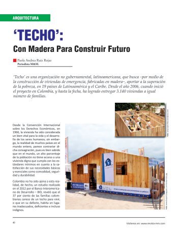 'TECHO': - Revista El Mueble y La Madera