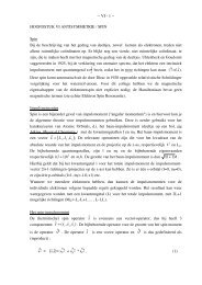 -- VI - 1 -- HOOFDSTUK VI ANTISYMMETRIE / SPIN Spin Bij de ...