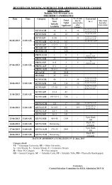 revised counseling schedule for admission to b.ed. course fresher ...