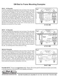 GM Bed to Frame Mounting Examples - Mar-K