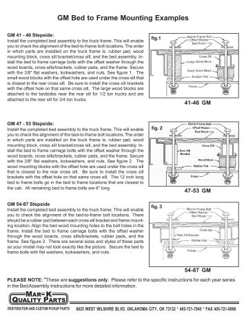 GM Bed to Frame Mounting Examples - Mar-K