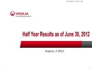 Download Presentation - Veolia Finance - Veolia Environnement
