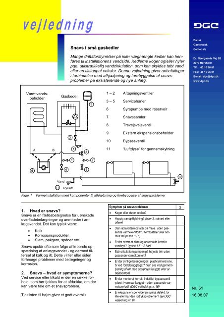 DGC vejledning nr. 51 - Snavs i smÃƒÂ¥ gaskedler - HMN Naturgas