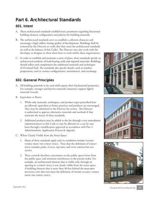 Downtown Form-Based Code - City of Overland Park