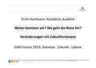 Erich Hartmann: RÃ¼ckblick, Ausblick Woher kommen wir? Wo geht die ...