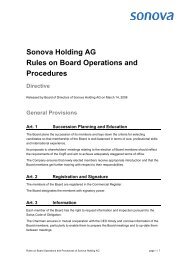 Rules on Board Operations and Procedures - Sonova
