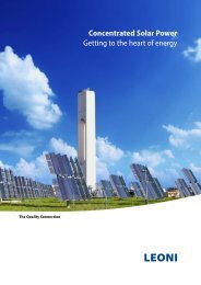 Concentrated Solar Power, Getting to the heart of energy - LEONI