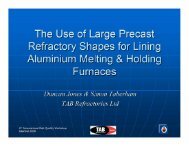 Large Precast refractory shapes for furnace linings