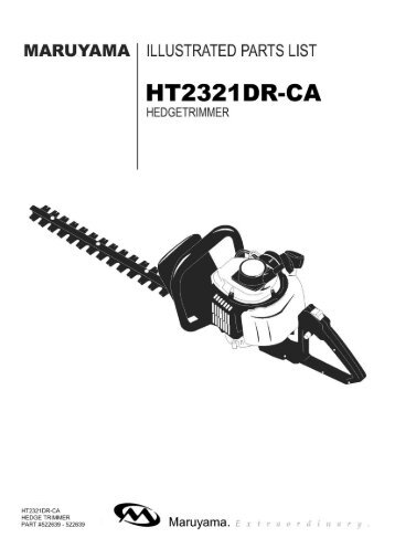 HT2321DR-CA Illustrated Parts List - Maruyama