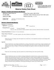 MSDS - Mohawk Finishing