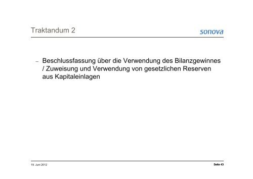 27. Generalversammlung 2012 - Sonova