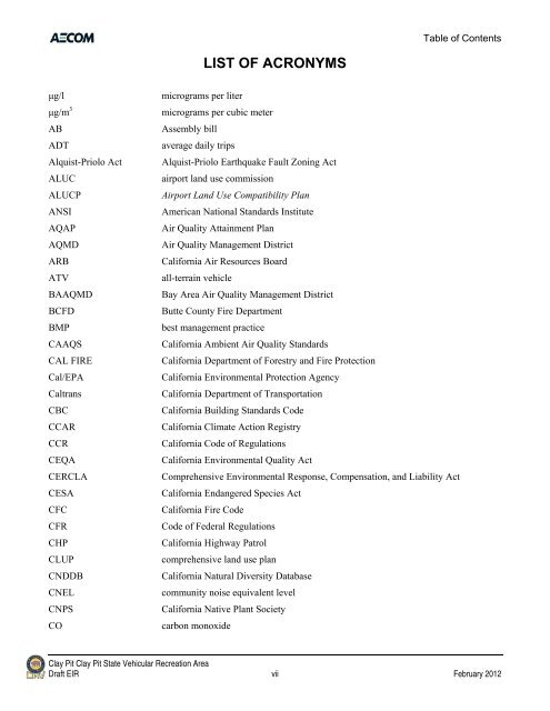 Draft Environmental Impact Report - California Off Highway Vehicle ...