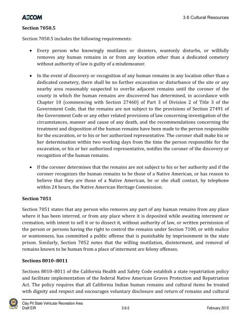 Draft Environmental Impact Report - California Off Highway Vehicle ...