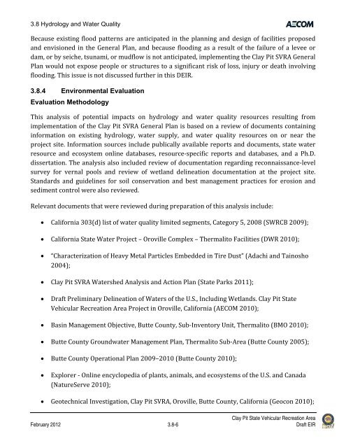 Draft Environmental Impact Report - California Off Highway Vehicle ...