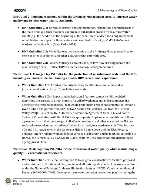 Draft Environmental Impact Report - California Off Highway Vehicle ...