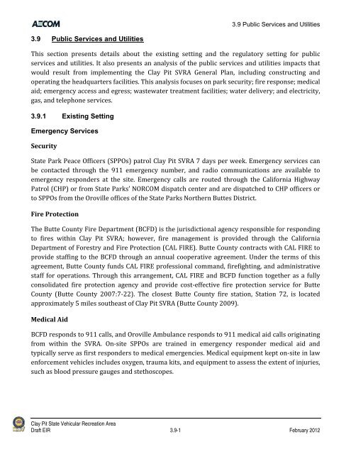 Draft Environmental Impact Report - California Off Highway Vehicle ...