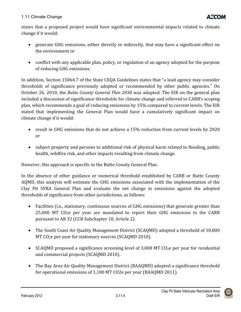 Draft Environmental Impact Report - California Off Highway Vehicle ...