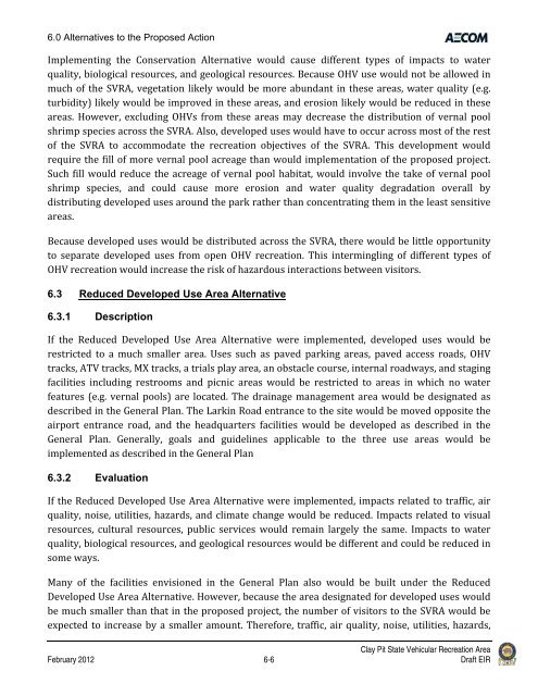 Draft Environmental Impact Report - California Off Highway Vehicle ...