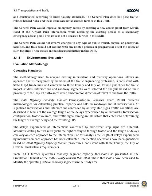 Draft Environmental Impact Report - California Off Highway Vehicle ...