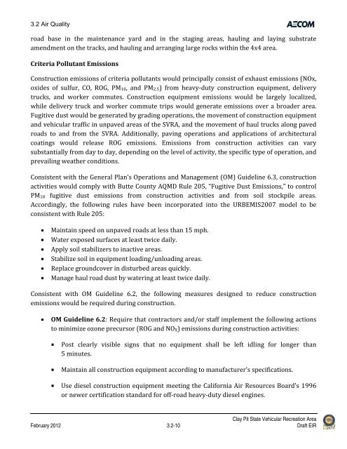 Draft Environmental Impact Report - California Off Highway Vehicle ...