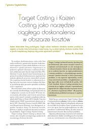 Target Costing i Kaizen Costing jako narzÄdzie ciÄgÅego ... - Infor