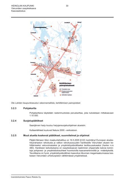 Heinolan kaupunki VierumÃ¤en osayleiskaava Kaavaselostus