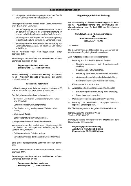 Amtsblatt Kultus und Unterricht Nr. 1/2008 vom 7. Januar 2008 ...