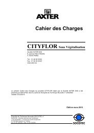 Cahier des charges CITYFLOR sous vÃ©gÃ©talisation - Axter