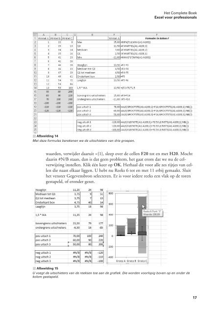 Een verticale boxplot bouwen - Excel Tekst en Uitleg