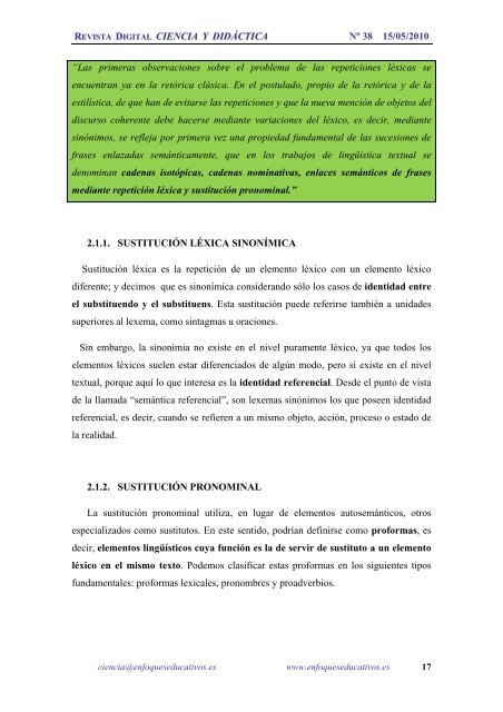 NÂº38 15/05/2010 - enfoqueseducativos.es