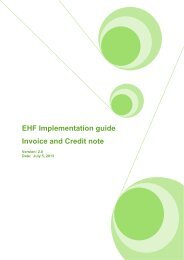 EHF Implementation guide Invoice and Credit note - Nets