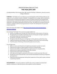the healer's art - Drexel University College of Medicine-Webcampus