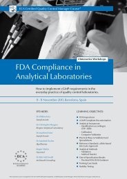 FDA Compliance in Analytical Laboratories - European Compliance ...