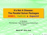 The Parallel Solver Packages MUMPS, PaStiX & SuperLU