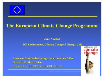 the European Climate Change Programme (ECCP)