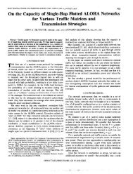 On the Capacity of Single-Hop Slotted ALOHA - IEEE Xplore