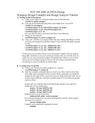 ECE 394 ASIC & FPGA Design Synopsys Design Compiler and ...