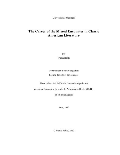 Examen corrigé Université de Montréal Thèse numérique Papyrus ...