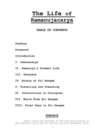 Ramanujacharya â Biography - ebooks - ISKCON desire tree