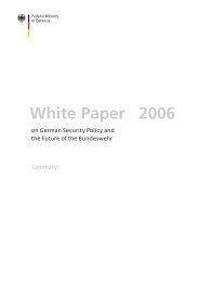 White Paper 2006 on German Security Policy and the Future of the ...