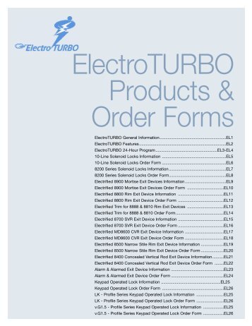 Order Form - Sargent Locks