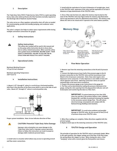 Wilo Triple Duty Valve / Triple Service Valve - Wilo Canada Inc.