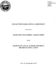 collective bargaining agreement mapleton teachers' association ...
